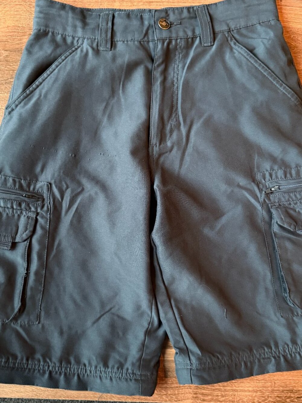 Tony Hawk Boys Cargo Shorts Size 14 Gray Blue